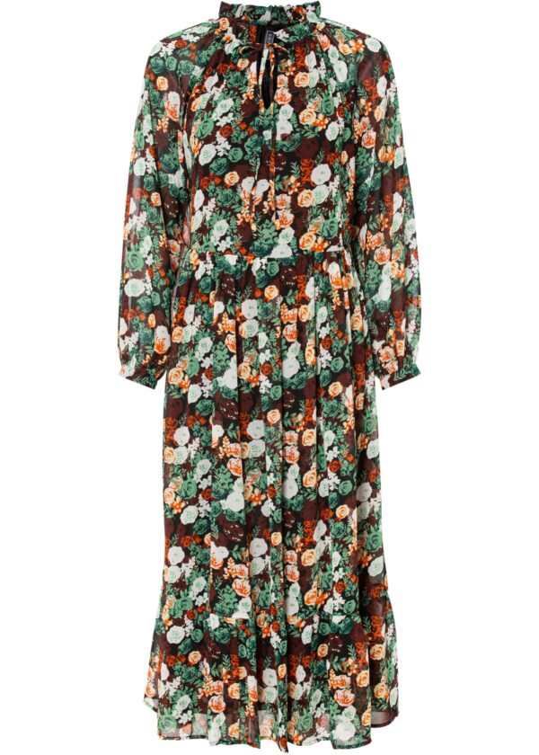 Šaty s recyklovaným polyesterem a květinovým potiskem
