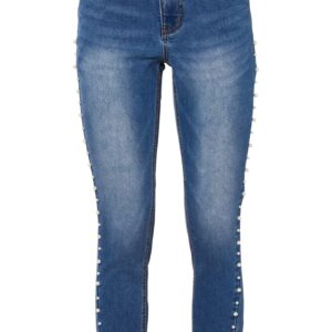 Skinny džíny s korálky