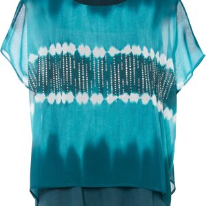 Vícevrstvé triko s batikovým vzorem