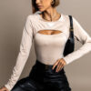 Béžové elastické elegantní body LAVANDA Velikost: ONESIZE - Image 3