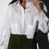 Bílá oversized košile BIANCA s kapsičkou Velikost: M/L - Image 3