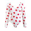Bílé elegantní body LISANDRO se srdíčky Velikost: ONESIZE - Image 3