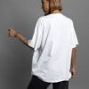 Bílé třpytivé oversize tričko QURDEL s kamínky Velikost: ONESIZE - Image 3