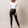 Bílý crop top AFRA s kamínky Velikost: ONESIZE - Image 3