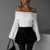 Černá mini balónová flitrovaná sukně CHAIM Velikost: ONESIZE - Image 3