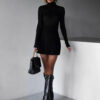 Černá mini plisovaná basic sukně MARILENA Velikost: M/L - Image 3