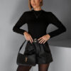 Černé basic triko ETHEL s dlouhým rukávem Velikost: ONESIZE - Image 3