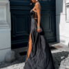 Černé dlouhé elegantní šaty CELLINES Velikost: M - Image 3