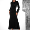 Černé dlouhé večerní šaty LYDIE Velikost: ONESIZE - Image 3