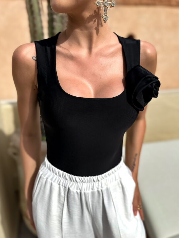 Černé elastické elegantní body LABUS Velikost: ONESIZE
