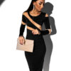 Černé elegantní šaty MATISE s dlouhým rukávem Velikost: M/L - Image 3
