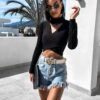 Černý crop top GAZAYN Velikost: ONESIZE - Image 2