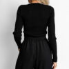 Černý žebrovaný top THULIT Velikost: ONESIZE - Image 3
