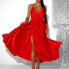 Červené elegantní dlouhé šaty FAIRYTALE - Image 2
