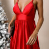 Červené elegantní šaty MAKANY Velikost: ONESIZE - Image 3