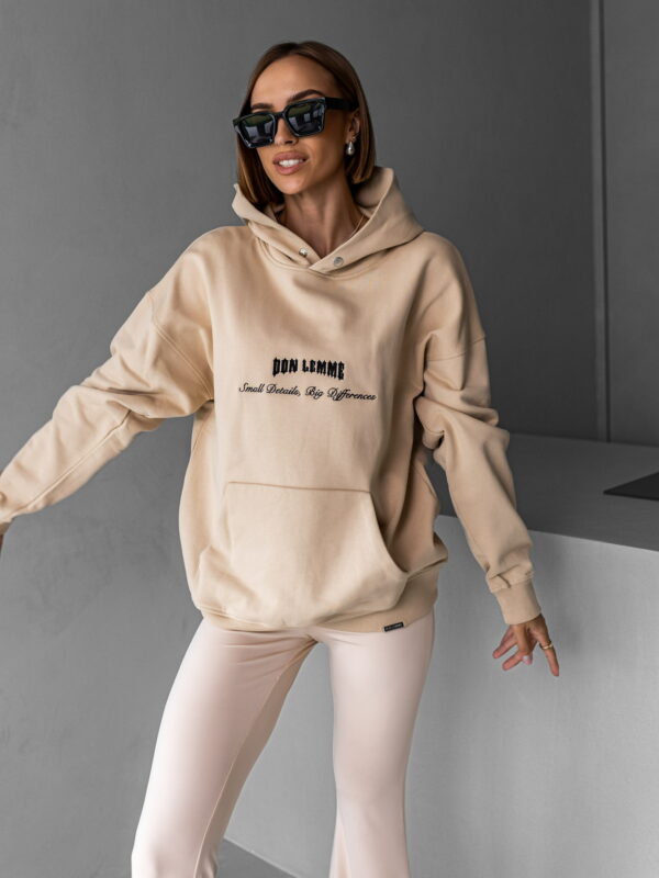 Don Lemme Oversized Mikina Differences - beige Velikost: M