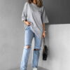 Don Lemme Oversized Triko Stem - grey Velikost: M - Image 3