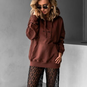 Don Lemme Unisex Mikina Chest - mocha Velikost: S