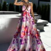 Fialové elegantní šaty ELENET Velikost: ONESIZE - Image 2