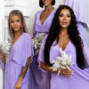Fialové elegantní šaty PARFOMELLE pro družičky Velikost: ONESIZE - Image 2