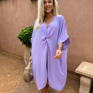 Fialové oversize šaty NOVASI Velikost: ONESIZE