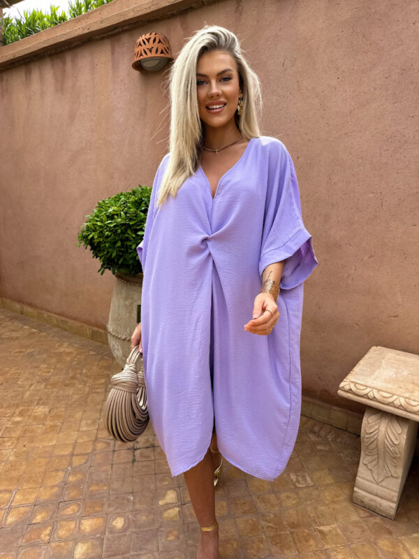 Fialové oversize šaty NOVASI Velikost: ONESIZE