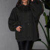 Khaki oversize mikina PYRRHA s kapucí Velikost: ONESIZE - Image 3
