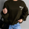 Khaki oversized mikina SHINGO 95% bavlna Velikost: ONESIZE - Image 2