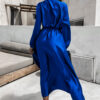 Královsky modré elegantní šaty WOMAN s dlouhým rukávem Velikost: ONESIZE - Image 3