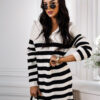 Krémové oversized šaty SHARMILA s pruhy Velikost: ONESIZE - Image 3