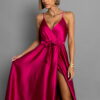 Malinové elegantní dlouhé šaty FAIRYTALE - Image 2