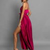 Malinové elegantní dlouhé šaty FAIRYTALE - Image 3