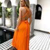Oranžové dlouhé variabilní šaty BEATRICE s vázáním Velikost: ONESIZE - Image 2