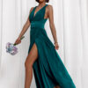 Petrolejové elegantní šaty KATIE s vázáním - Image 3