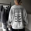 Šedá oversize bavlněná mikina MEGGI s nápisem Velikost: ONESIZE - Image 3