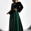 Smaragdová dlouhá plesová sukně DENISSE zavinovací Velikost: ONESIZE - Image 3