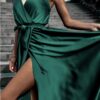 Smaragdové elegantní dlouhé šaty FAIRYTALE - Image 3