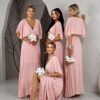 Starorůžové šifónové šaty PARFOMELLE pro družičky Velikost: ONESIZE - Image 3