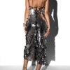 Stříbrné elegantní šaty OVIDIO s flitry Velikost: ONESIZE - Image 3