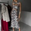Stylové šaty KASHA s hadím vzorem Velikost: ONESIZE - Image 2