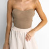 Světle hnědý basic top KARPANY Velikost: M/L - Image 2