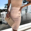 Světle hnědý crop top CLEARUS bez ramínek Velikost: ONESIZE - Image 3