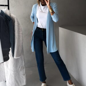 Světle modrý cardigan RANELLI Velikost: ONESIZE