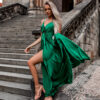 Tmavě zelené elegantní dlouhé šaty FAIRYTALE - Image 2