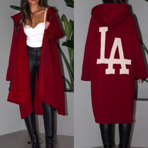 Vínová oversize dlouhá mikina PLUSYT na zip Velikost: ONESIZE