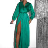 Zelené elegantní šaty WOMAN s dlouhým rukávem - Image 3