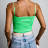 Zelený elegantní crop top TOPAZ - Image 3