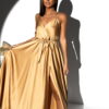 Zlaté elegantní dlouhé šaty FAIRYTALE - Image 3