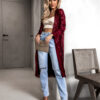 Bordó třpytivý cardigan YURIDIA s flitry Velikost: ONESIZE - Image 3