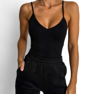 Černé basic stahující elastické body BOLTANY Velikost: M/L